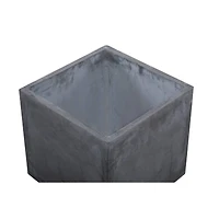 Dark Gray Contemporary Planter Set