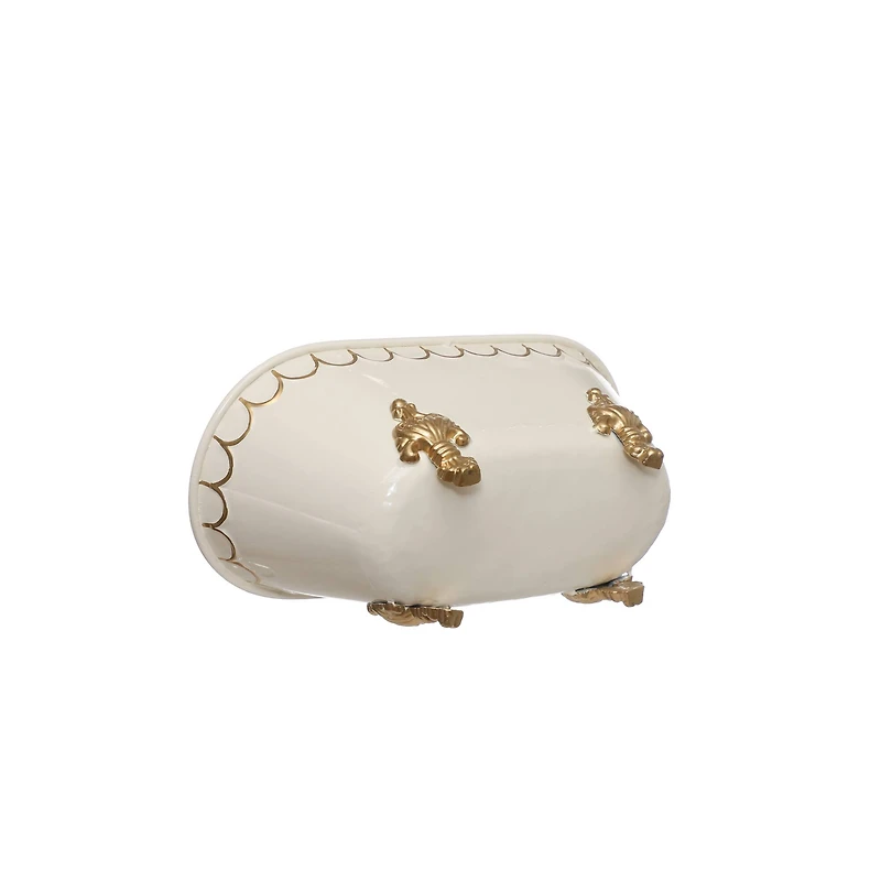 12" Gold & White Bathtub Accent by Ashland®