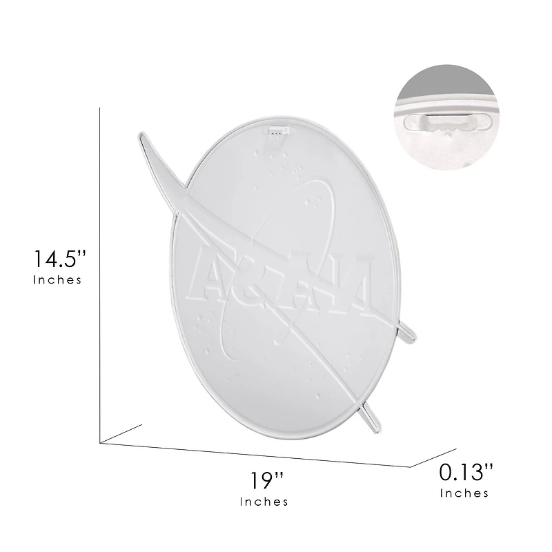 NASA Space Logo Embossed Shaped Metal Wall Sign