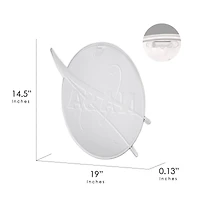 NASA Space Logo Embossed Shaped Metal Wall Sign