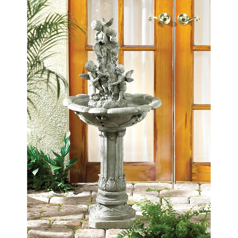 42" Playful Cherubs Fountain