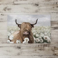18" x 27" Highland Cow Dandelion Field Floor Mat