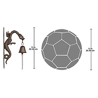 Design Toscano Florentine Dragon Gothic Iron Doorbells, 2ct.
