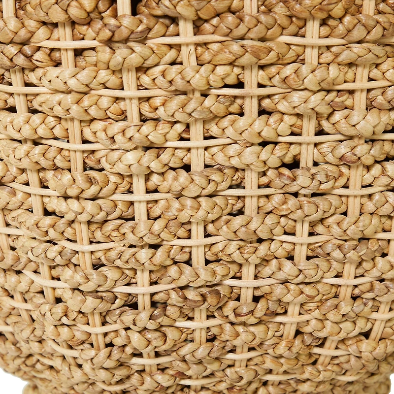 Brown Seagrass Bohemian Accent Table 24" x 20" x 20"