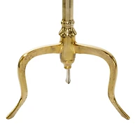 25" White Contemporary Marble Accent Table