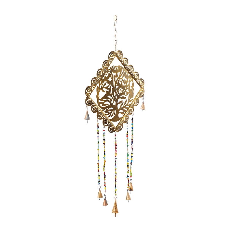 29" Gold Metal Tree Eclectic Windchime