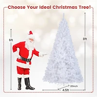 8ft. Unlit White Pine Artificial Christmas Tree