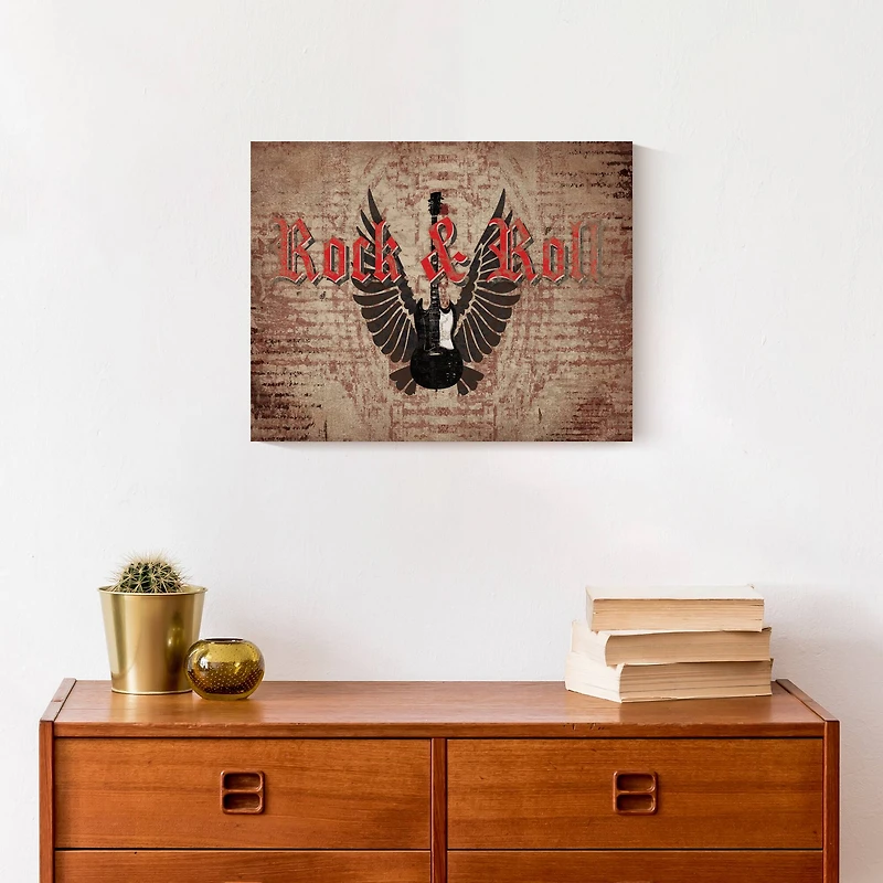 Rock And Roll 14" x 11" Canvas Wall Art