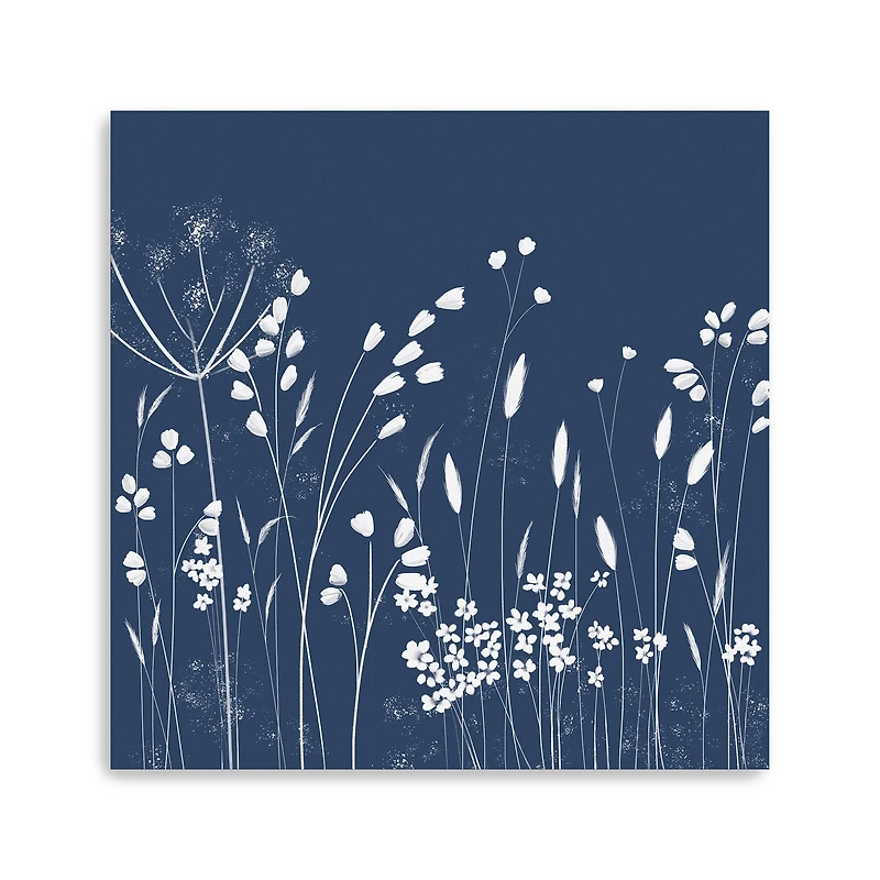Indigo Flowers II Canvas Giclee