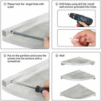 Olive Green Floating Corner Wall Shelf Set