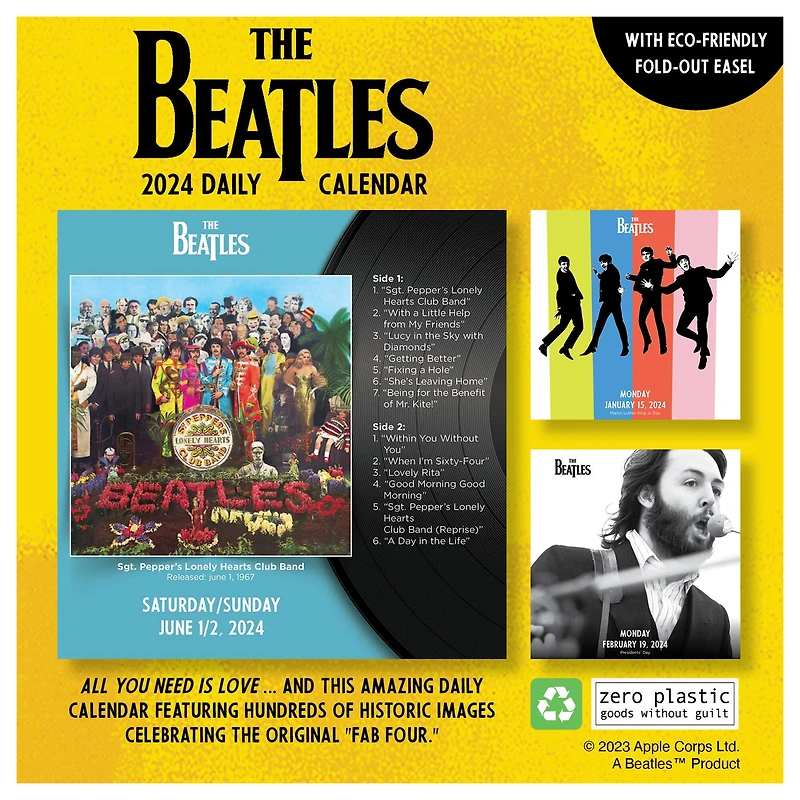 TF Publishing 2024 The Beatles Daily Desktop Calendar
