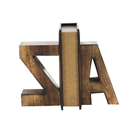 CosmoLiving by 8" Cosmopolitan Contemporary A & Z Dolomite Bookend Set