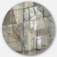 Designart - Grey Silver Geometric Composition