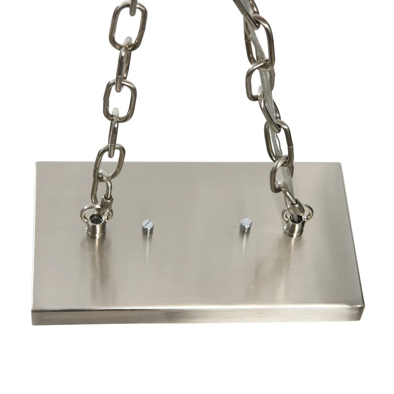 Hello Honey® Robert Stevenson Lighting Jameson Metal & Seedy Glass 6-Light Linear Chandelier