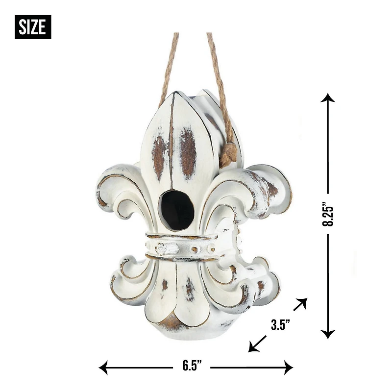 8'' Fleur De Lis Birdhouse