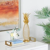 Gold Metal Glam Sculpture, 16" x 4" x 5"