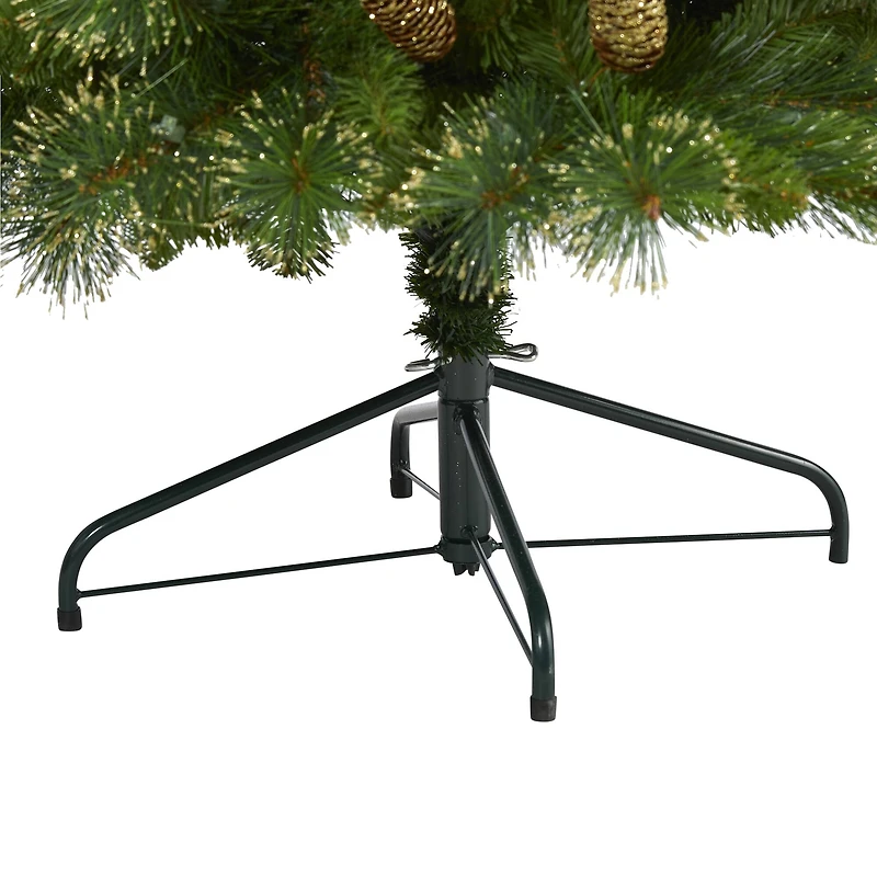 6ft. Pre-Lit Golden Tip Washington Pine Artificial Christmas Tree, Clear LED Lights