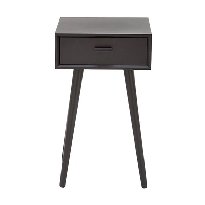 28" Black Pine Modern Accent Table