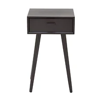 28" Black Pine Modern Accent Table