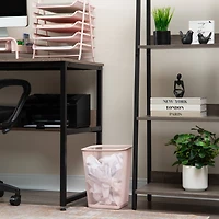 Mind Reader 2 Piece Square Metal Mesh Waste Basket Set