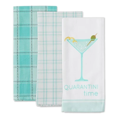DII® Quarantini Time Dish Towels, 3ct.