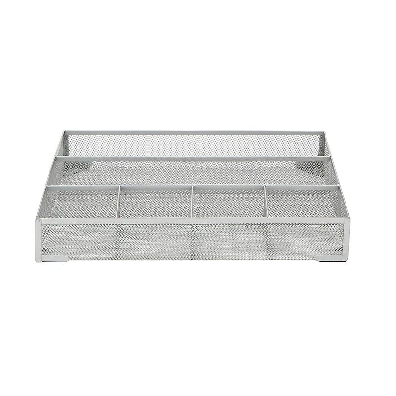 Mind Reader Silver 2 Piece Mesh Deep Drawer Organizer