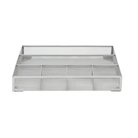 Mind Reader Silver 2 Piece Mesh Deep Drawer Organizer