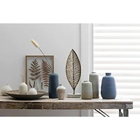 Hello Honey® White Stoneware Vases with Textured Black Polka Dots Set