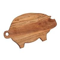 Hello Honey® 11.75" Natural Pig Shaped Mango Wood Handled Cheese & Cutting Board