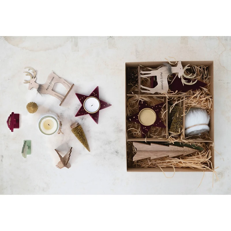 Hello Honey® 13 Piece Faux Fur & Star Candle & Woodland Icons Candle Garden  Kit