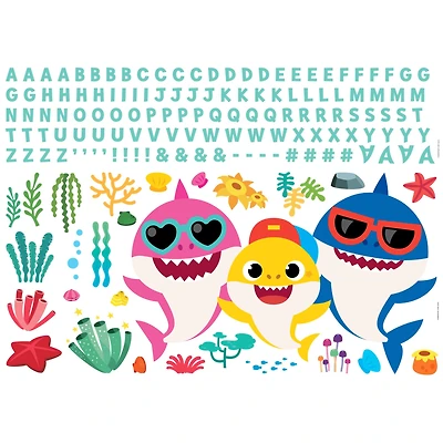 RoomMates Baby Shark Peel & Stick Giant Wall Decal Set with Alphabet