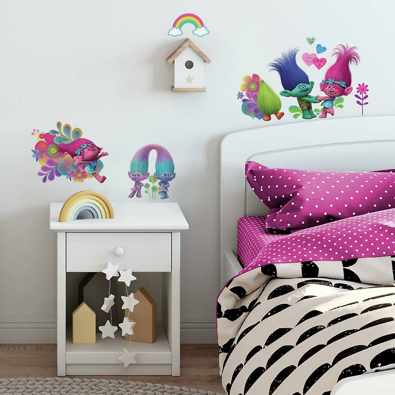 RoomMates Trolls Movie Glitter Peel & Stick Wall Decals