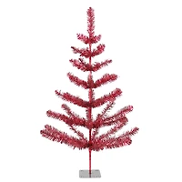3ft. Unlit Red Tinsel Twig Artificial Christmas Tree