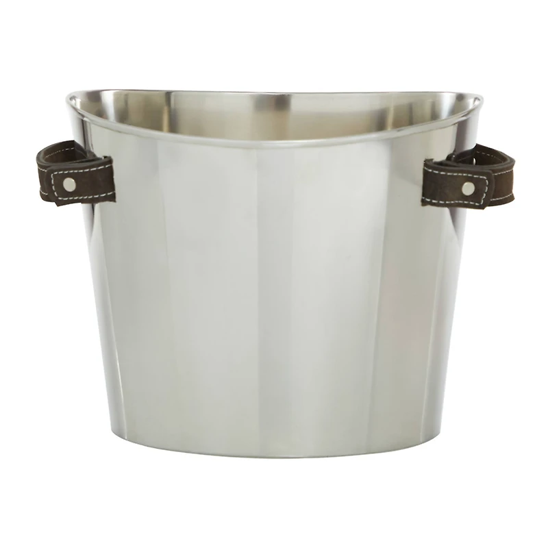 12" Silver Stainless Steel Contemporary Wine Rack