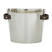 12" Silver Stainless Steel Contemporary Wine Rack