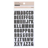 Black Block with Gray Shadow Alphabet Stickers by Recollections™