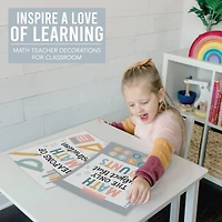 Hadley Designs 11" x 14" Boho Math Bulletin Board Classroom Décor Posters Set