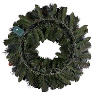 24" Crestwood® Clear Lights Pre-Lit Gold Spruce Wreath