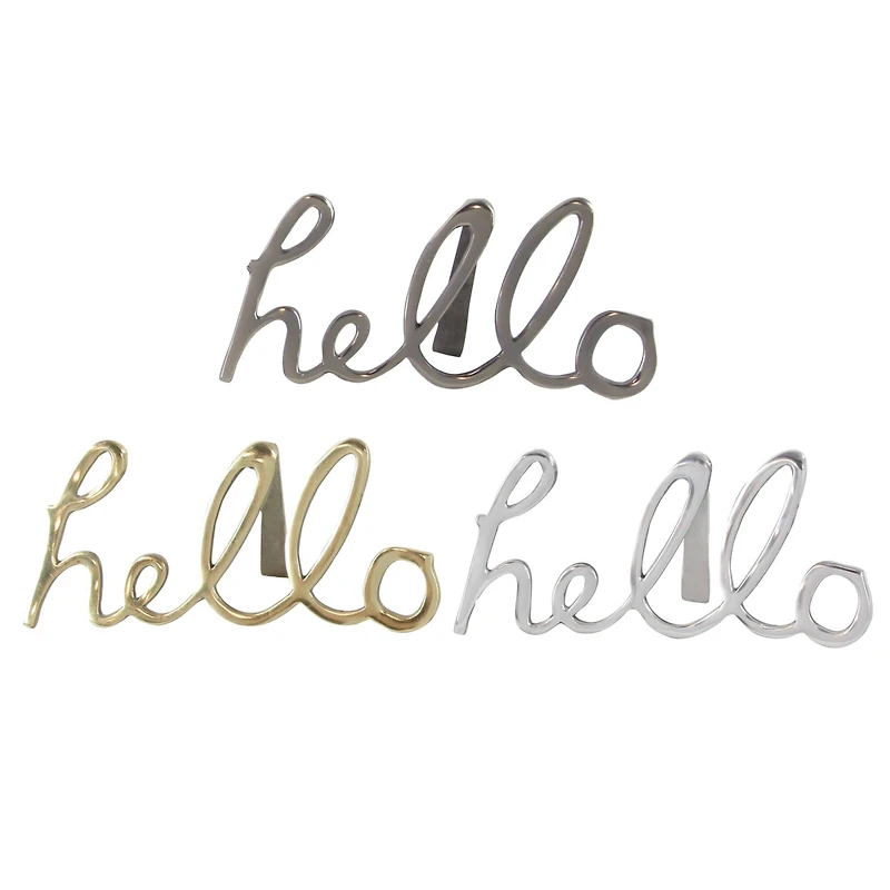 CosmoLiving by Cosmopolitan Hello Glam Décor Sign Set