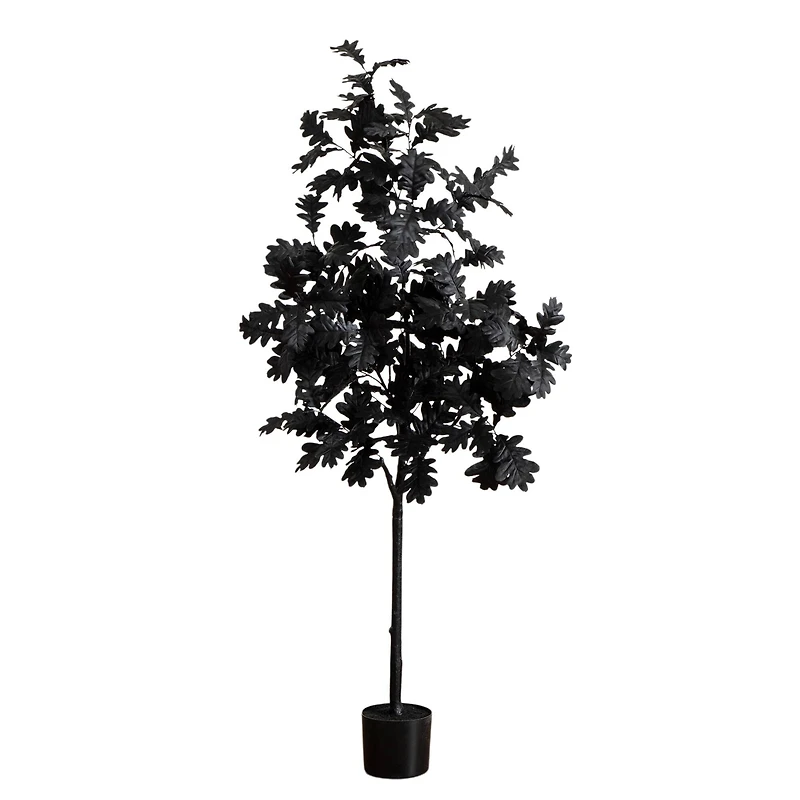 5ft. Artificial Halloween Black Oak Tree