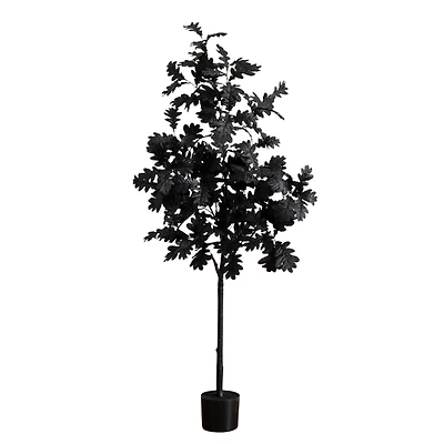 5ft. Artificial Halloween Black Oak Tree