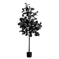 5ft. Artificial Halloween Black Oak Tree