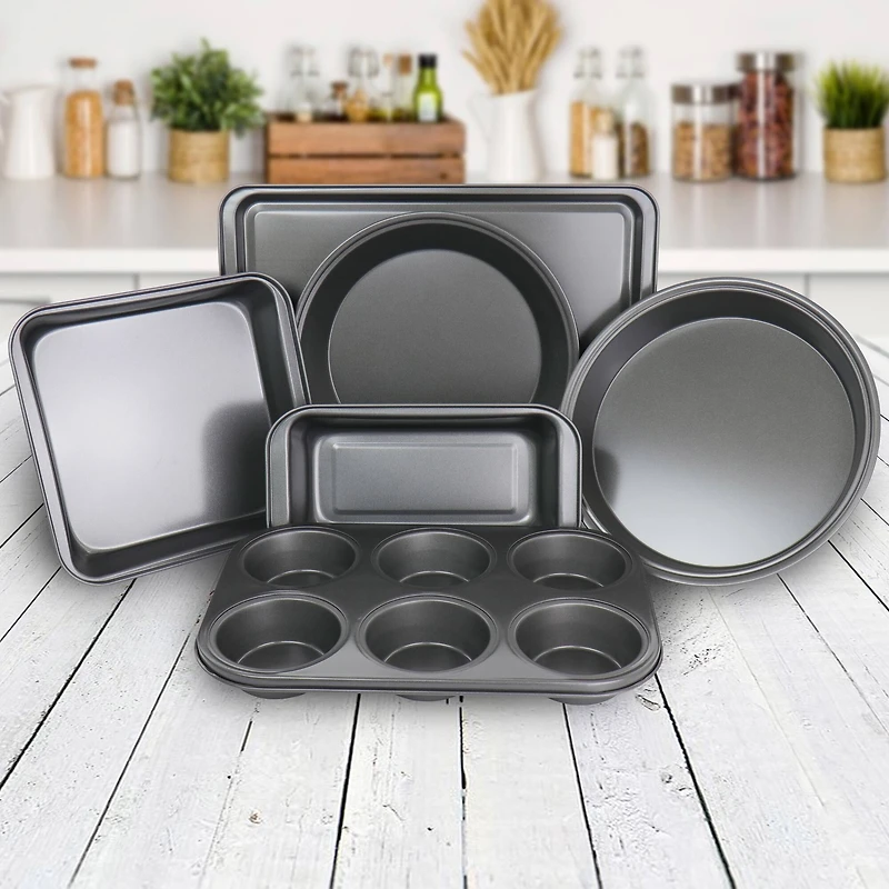 Gibson Home Metallux 6-Piece Bakerware Set