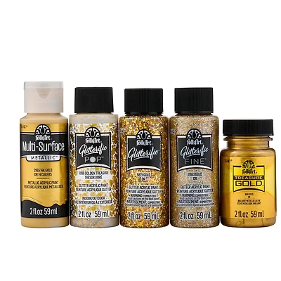 FolkArt® Best Gold Metallic Acrylic Paint Color Set