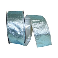 JAM Paper 2.5" x 25yd. Glitter Lamé Wired Ribbon