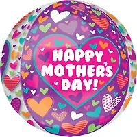 Orbz® 16" Happy Mother's Day Hearts Foil Balloon