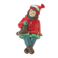 Holiday Children Shelf Sitter with Skis & Skates Set