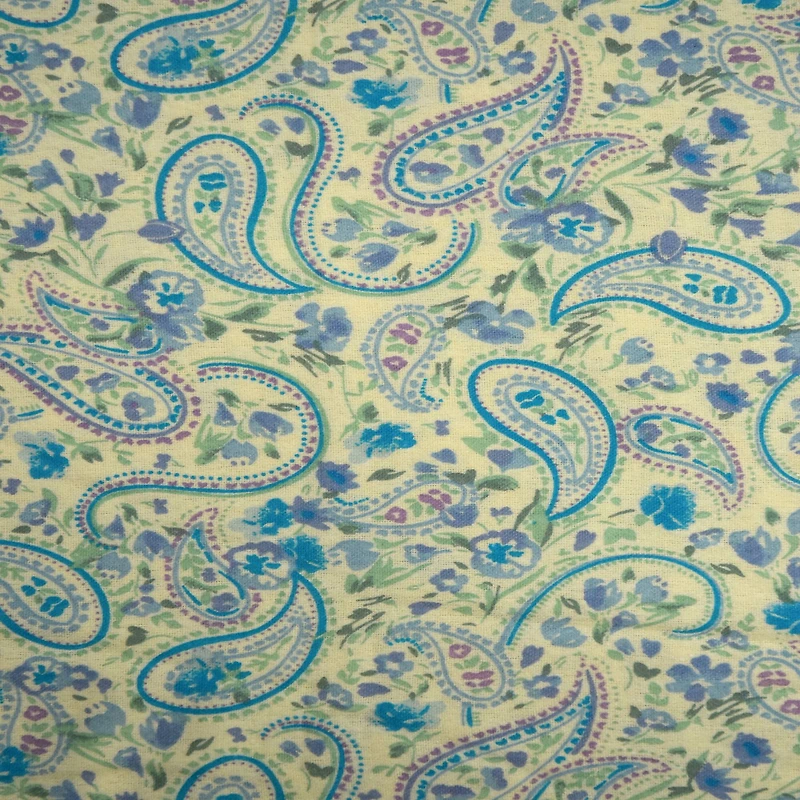 Feldman Yellow Paisley Cotton Flannel