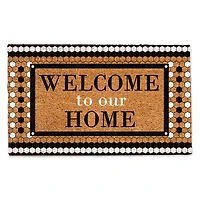 Welcome to Our Home Black & White Doormat