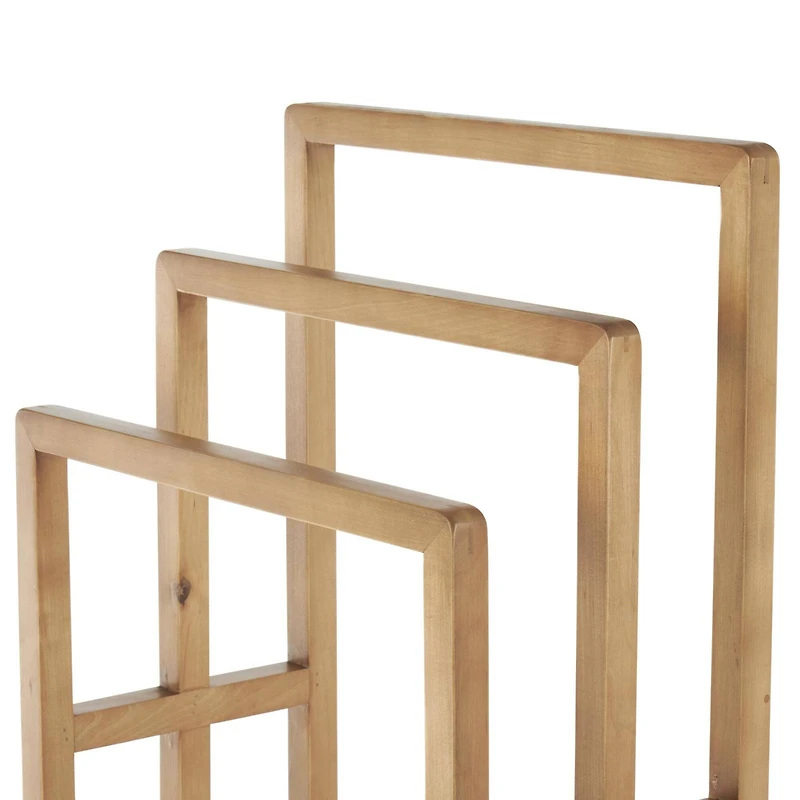 33" Brown Sleek Modern Quilt Rack